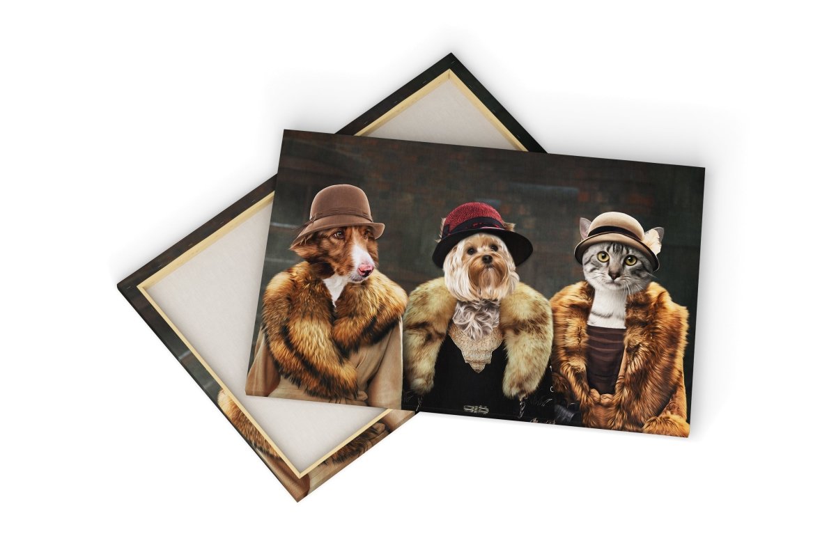 Pet Portraits | The Women (Peaky Blinders Inspired) 3 Pet: Custom Pet Canvas | Paw & Glory