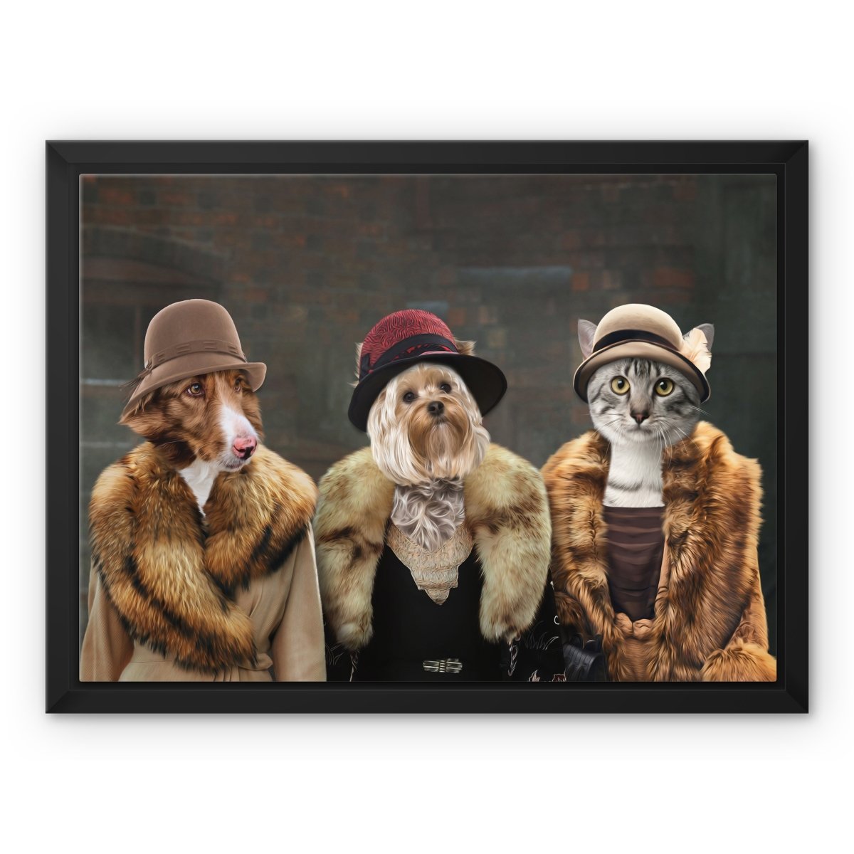 Pet Portraits | The Women (Peaky Blinders Inspired) 3 Pet: Custom Pet Canvas | Paw & Glory