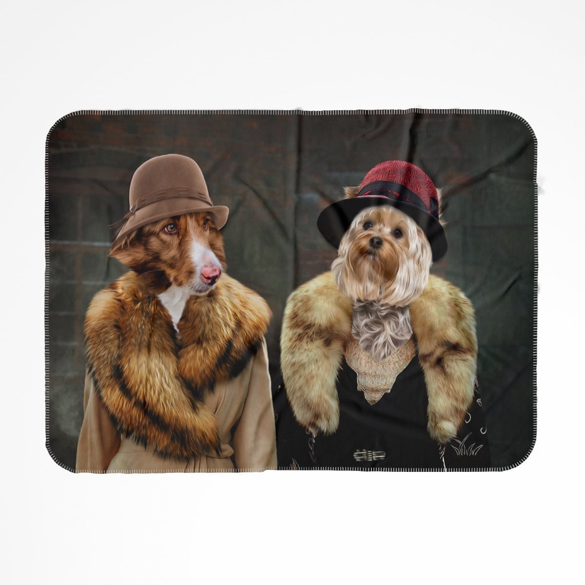 1920s Ladies Custom 2 Pet Blanket | Personalized Pet Gift | Paw & Glory