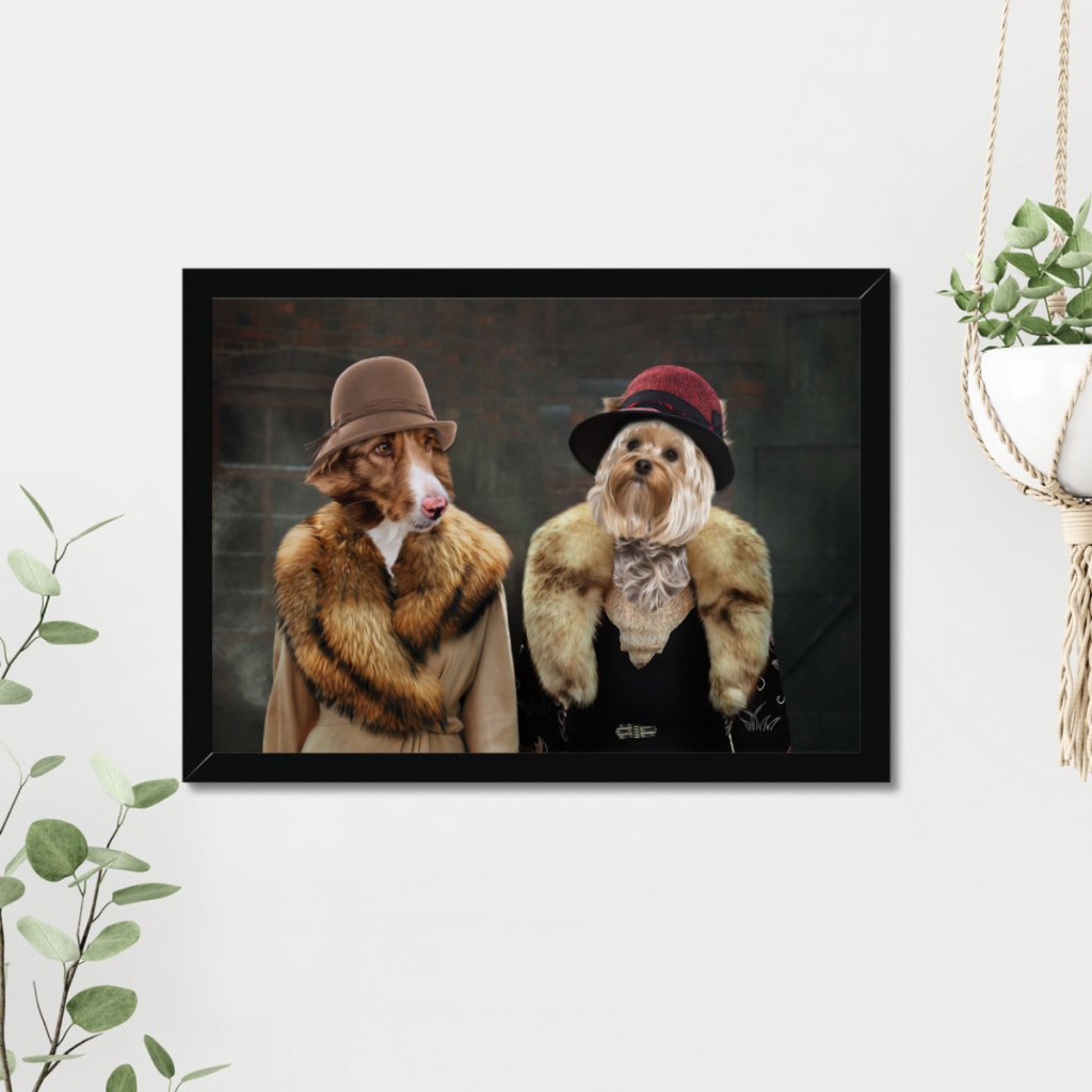 Pet Portraits | The Women (Peaky Blinders Inspired): Custom 2 Pet Portrait | Paw & Glory