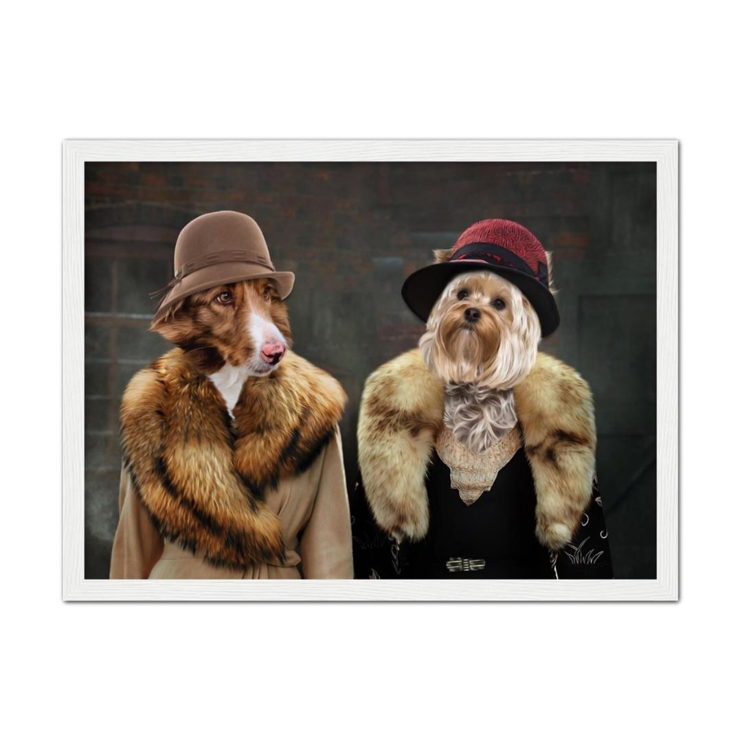 Pet Portraits | The Women (Peaky Blinders Inspired): Custom 2 Pet Portrait | Paw & Glory