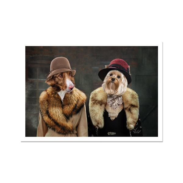 1920s Ladies Custom 2 Pet Poster | Custom Pet Portrait Print | Paw & Glory