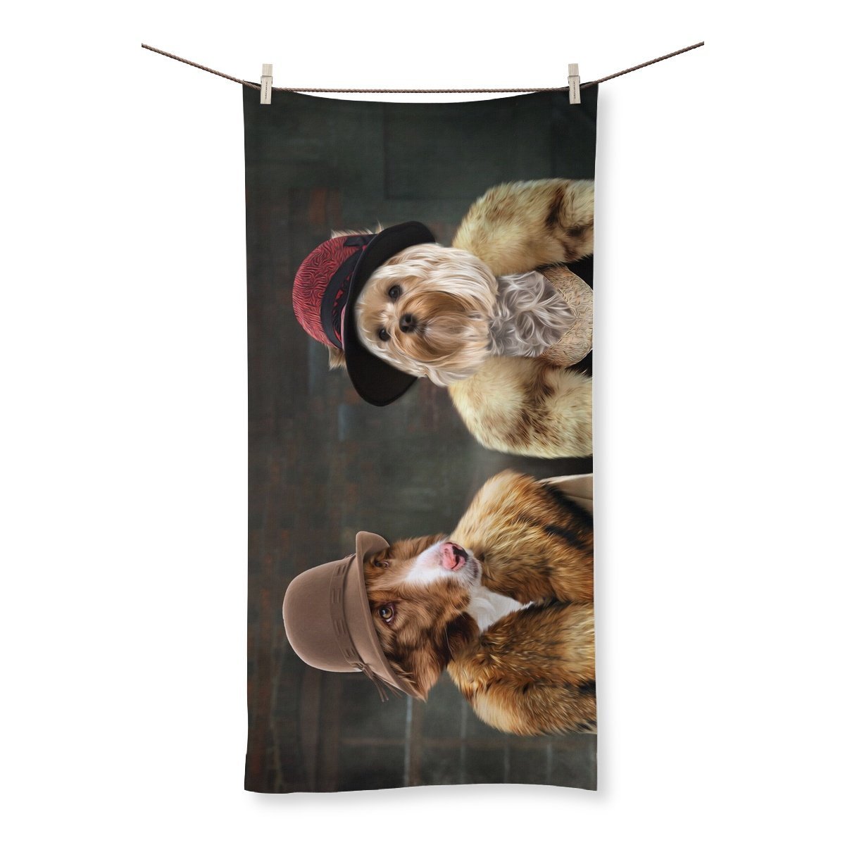 1920s Ladies Custom 2 Pet Towel | Custom Pet Portrait | Paw & Glory