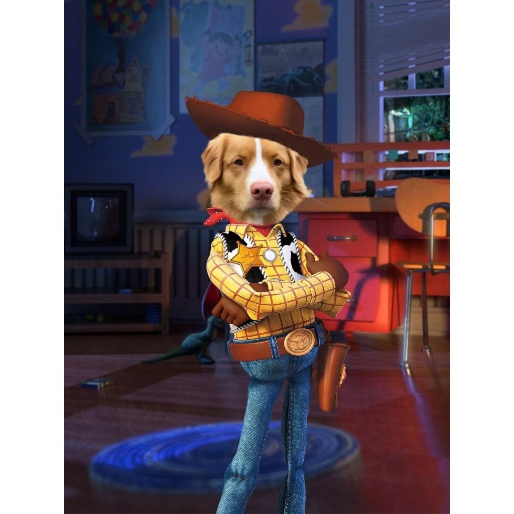 Toybox Sheriff Custom Digital Download Pet Portrait | Paw & Glory