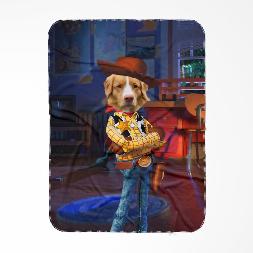 Pet Portraits | The Woody (Toy Story Inspired): Custom Pet Blanket | Paw & Glory