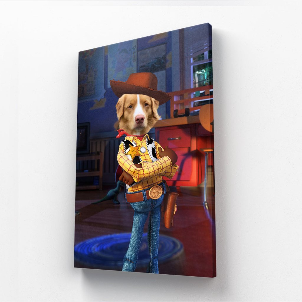 Pet Portraits | The Woody (Toy Story Inspired): Custom Pet Canvas | Paw & Glory
