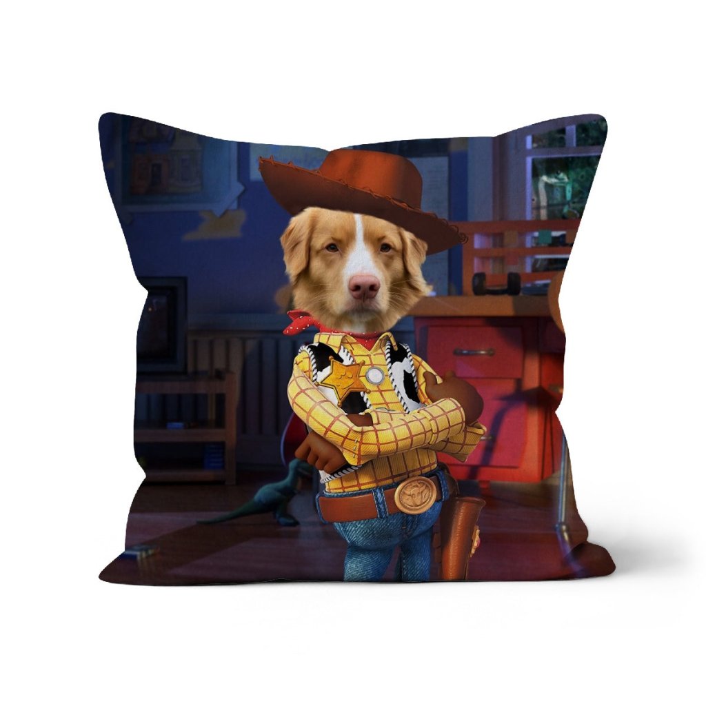 Pet Portraits | The Woody (Toy Story Inspired): Custom Pet Pillow | Paw & Glory