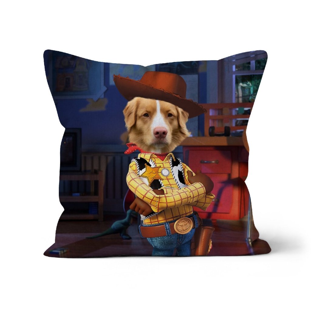 Pet Portraits | The Woody (Toy Story Inspired): Custom Pet Pillow | Paw & Glory