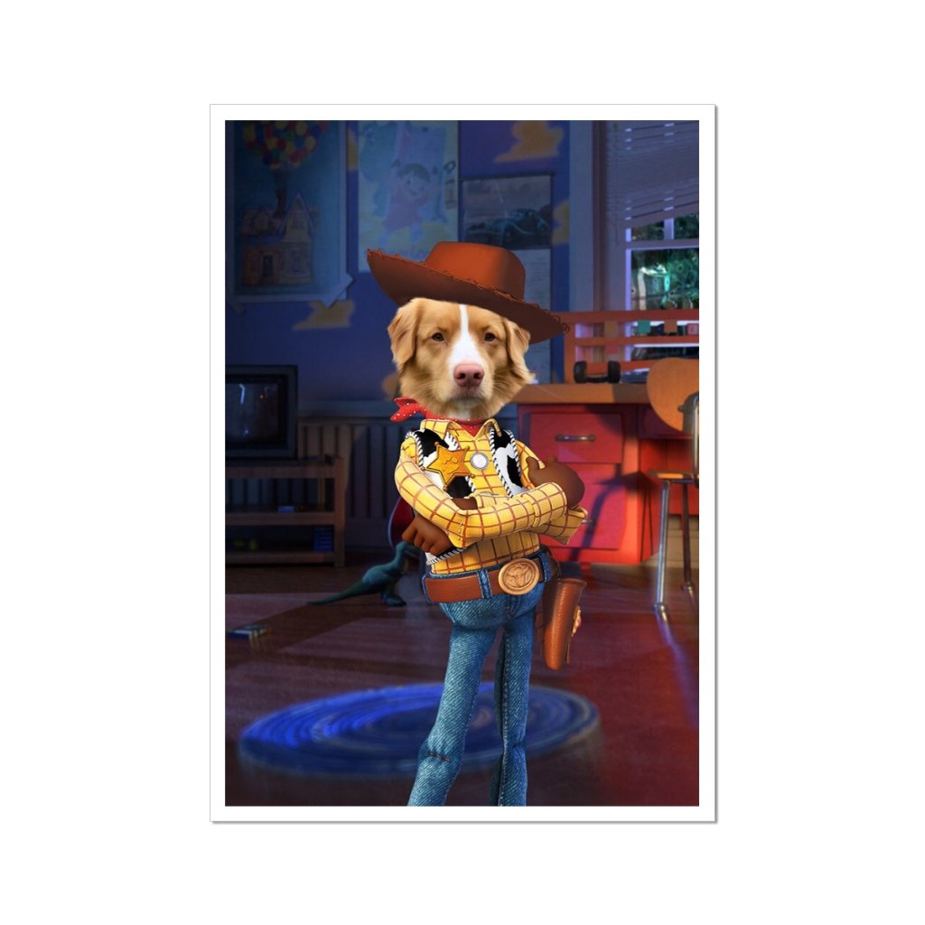 Pet Portraits | The Woody (Toy Story Inspired): Custom Pet Poster | Paw & Glory