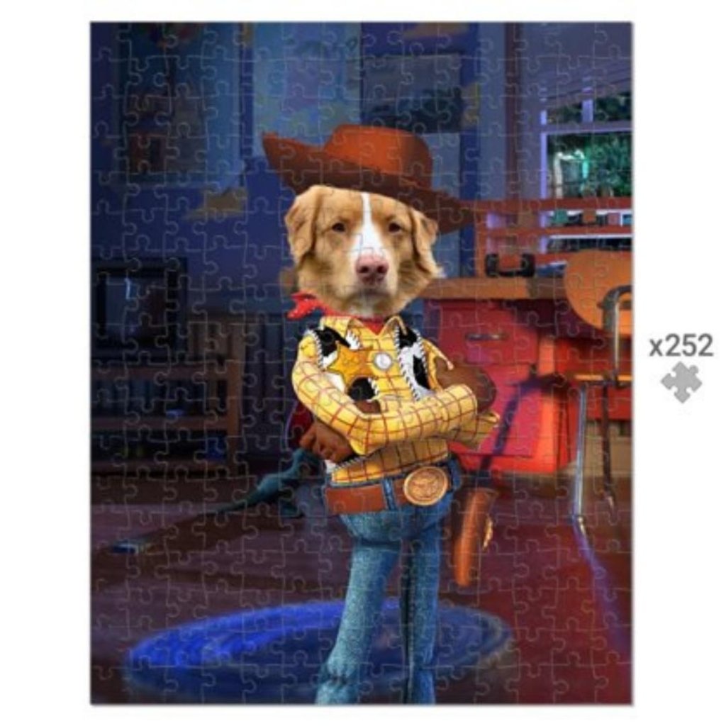 Pet Portraits | The Woody (Toy Story Inspired): Custom Pet Puzzle | Paw & Glory