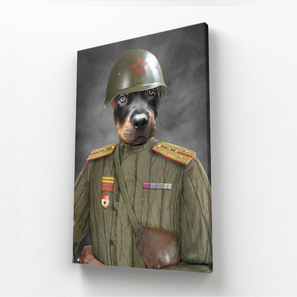 Pet Portraits | The World War Soldier: Custom Pet Canvas | Paw & Glory