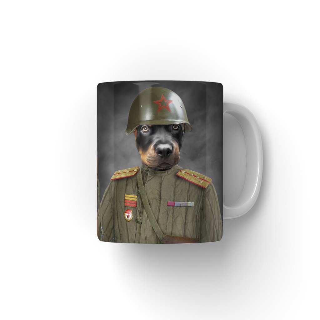 Pet Portraits | The World War Soldier: Custom Pet Coffee Mug | Paw & Glory