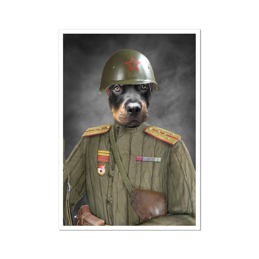 Pet Portraits | The World War Soldier: Custom Pet Poster | Paw & Glory