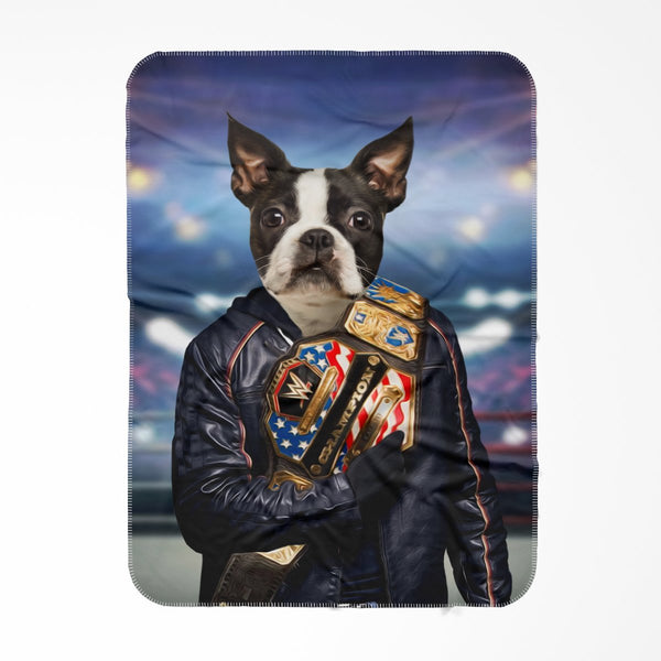 The Wrestler Custom Pet Blanket | Pet Lover Gift | Paw & Glory