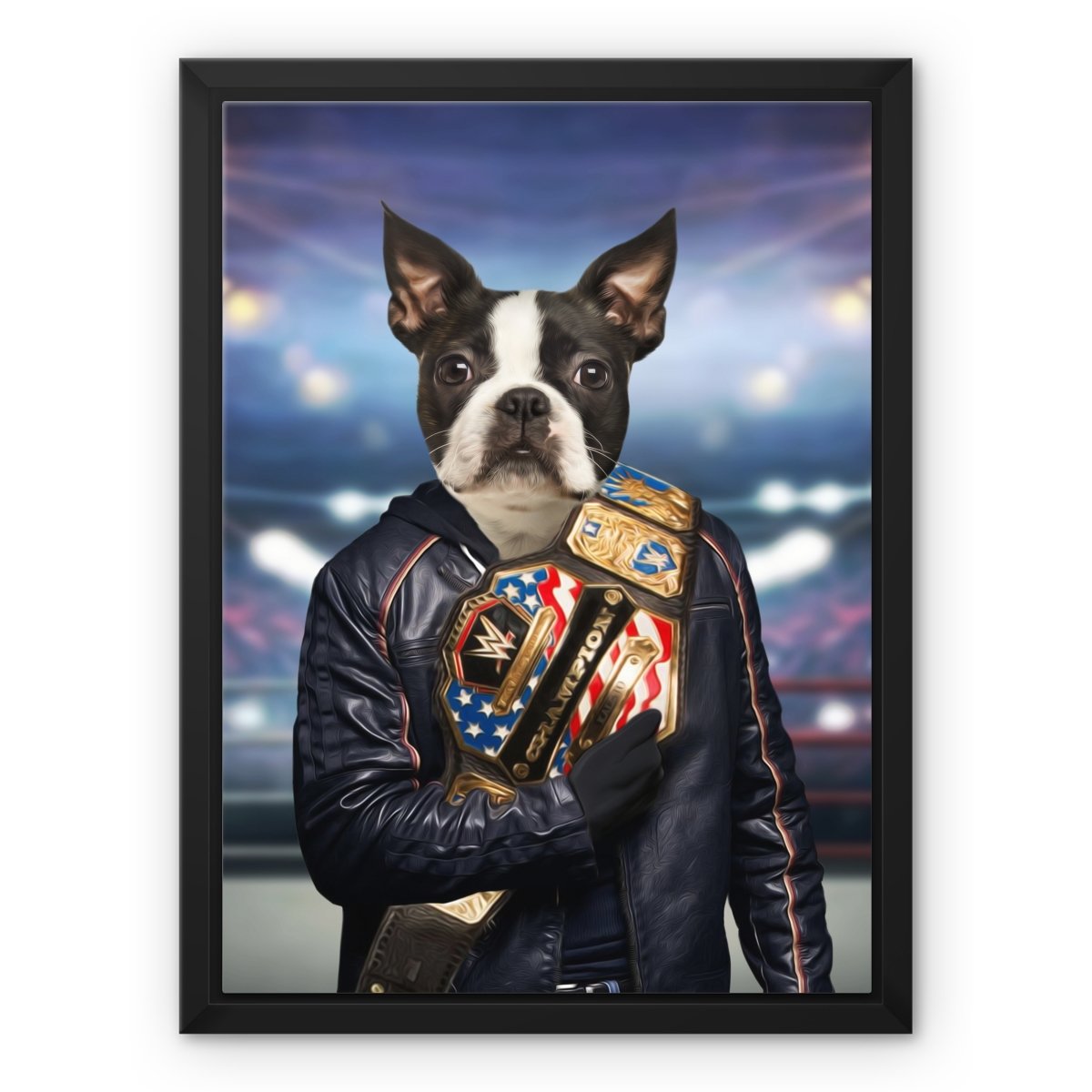 Pet Portraits | The Wrestler: Custom Pet Canvas | Paw & Glory