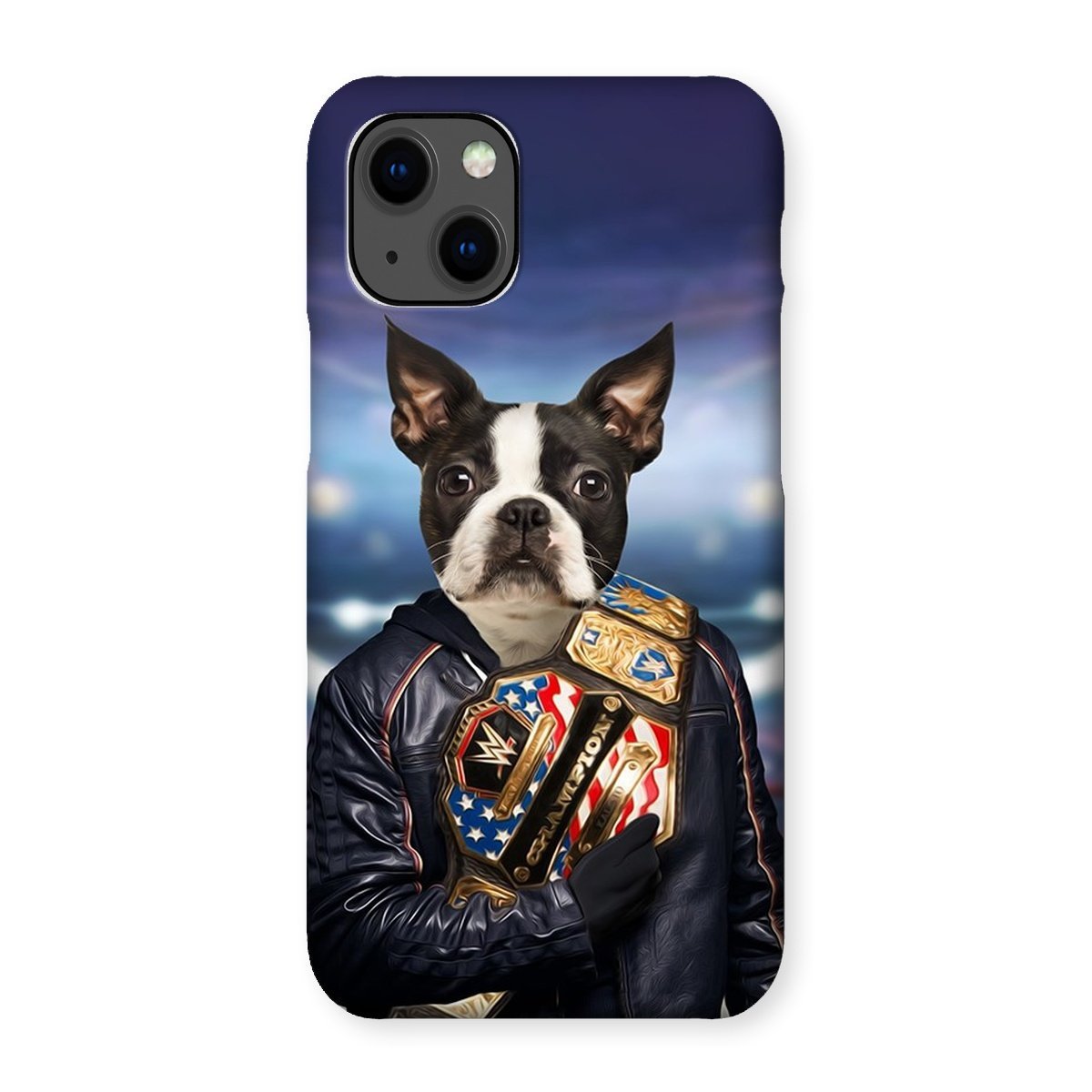 The Wrestler: Custom Pet Phone Case - Paw & Glory - Dog Portraits - Pet Portraits