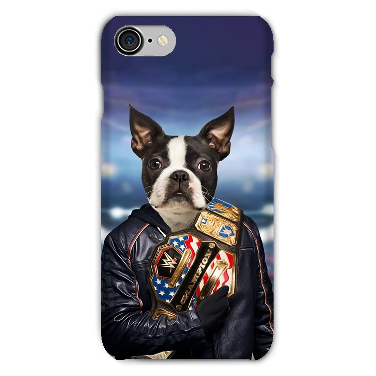The Wrestler: Custom Pet Phone Case - Paw & Glory - Dog Portraits - Pet Portraits