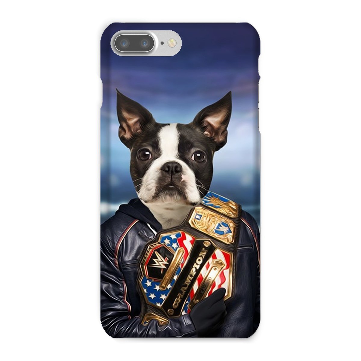 The Wrestler: Custom Pet Phone Case - Paw & Glory - Dog Portraits - Pet Portraits