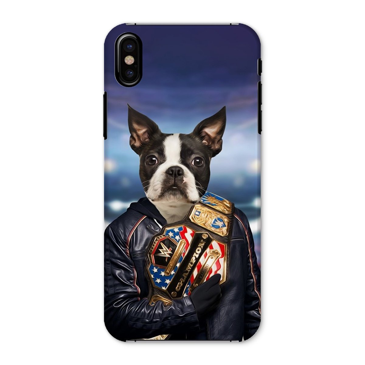 The Wrestler: Custom Pet Phone Case - Paw & Glory - Dog Portraits - Pet Portraits
