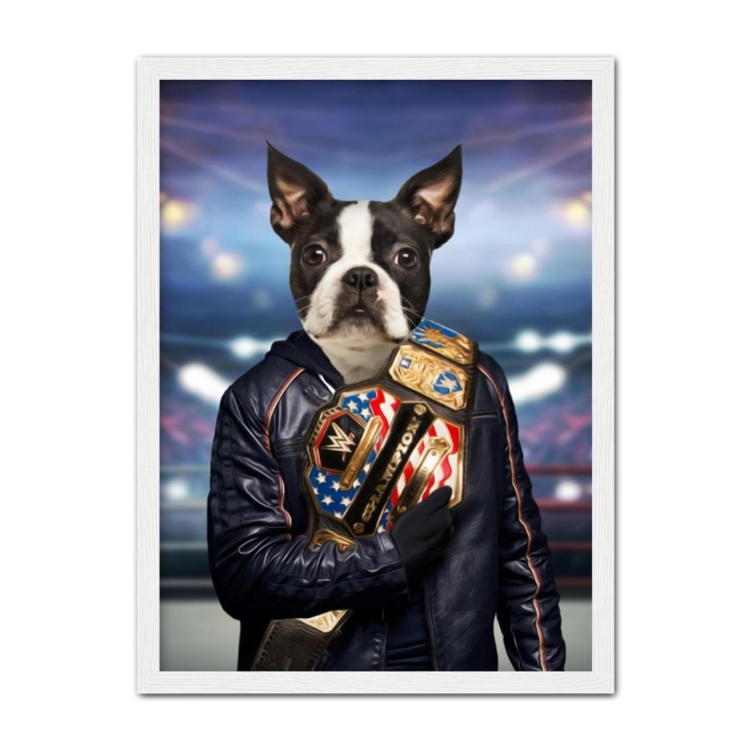 Pet Portraits | The Wrestler: Custom Pet Portrait | Paw & Glory
