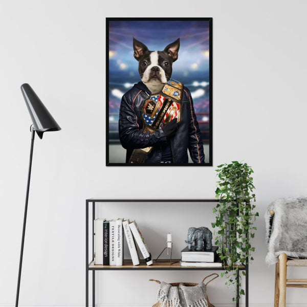The Wrestler Custom Pet Portrait | Custom Pet Portrait | Paw & Glory