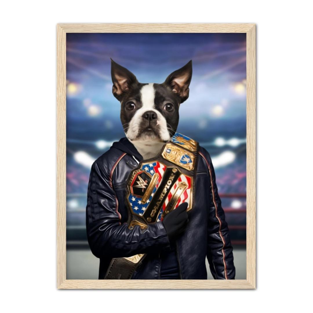 Pet Portraits | The Wrestler: Custom Pet Portrait | Paw & Glory