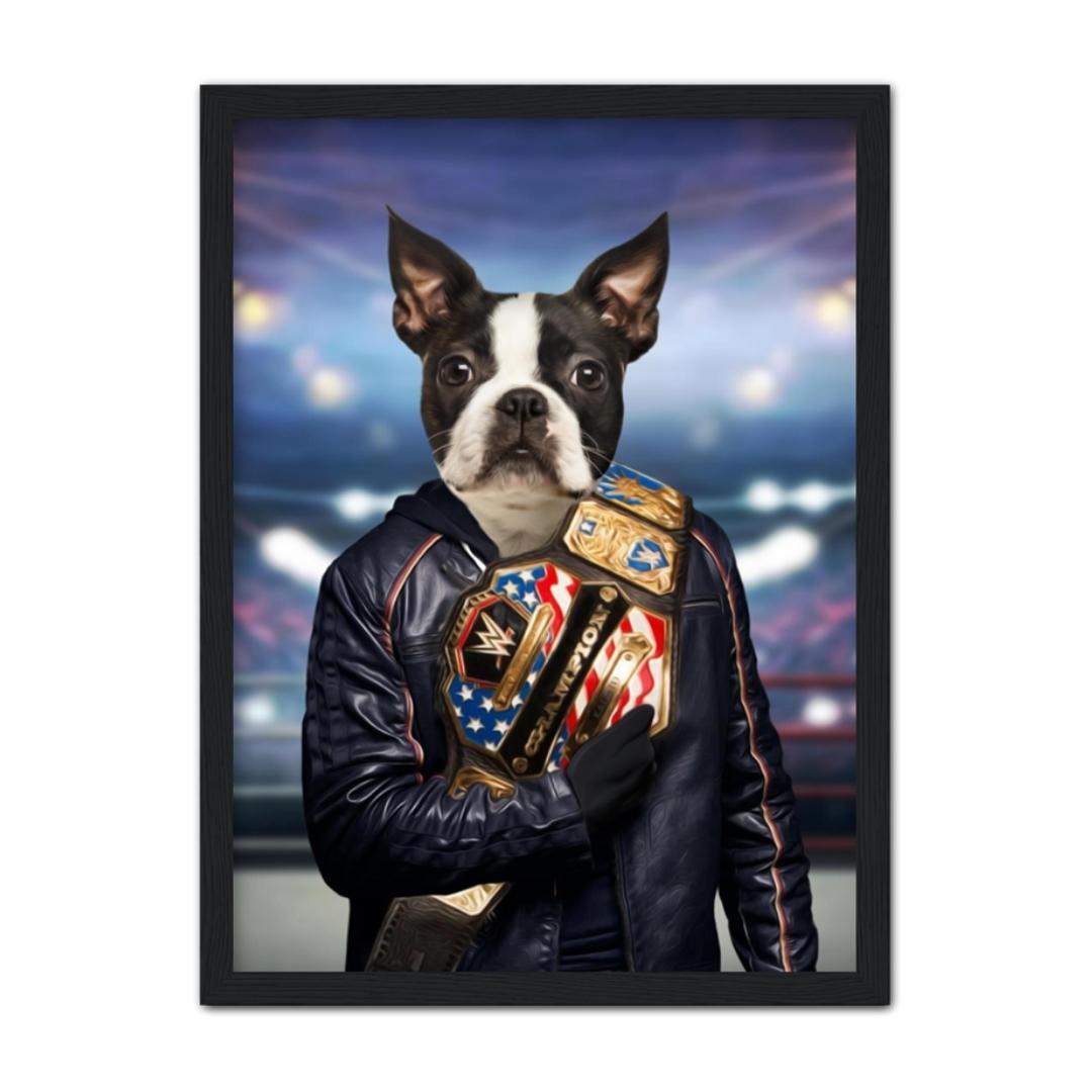 Pet Portraits | The Wrestler: Custom Pet Portrait | Paw & Glory
