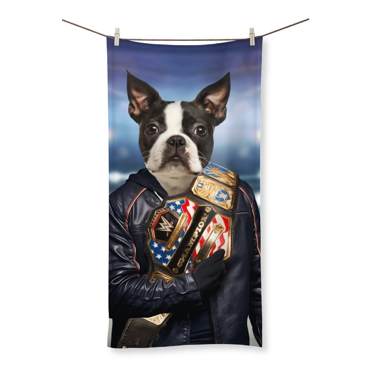 Pet Portraits | The Wrestler: Custom Pet Towel | Paw & Glory