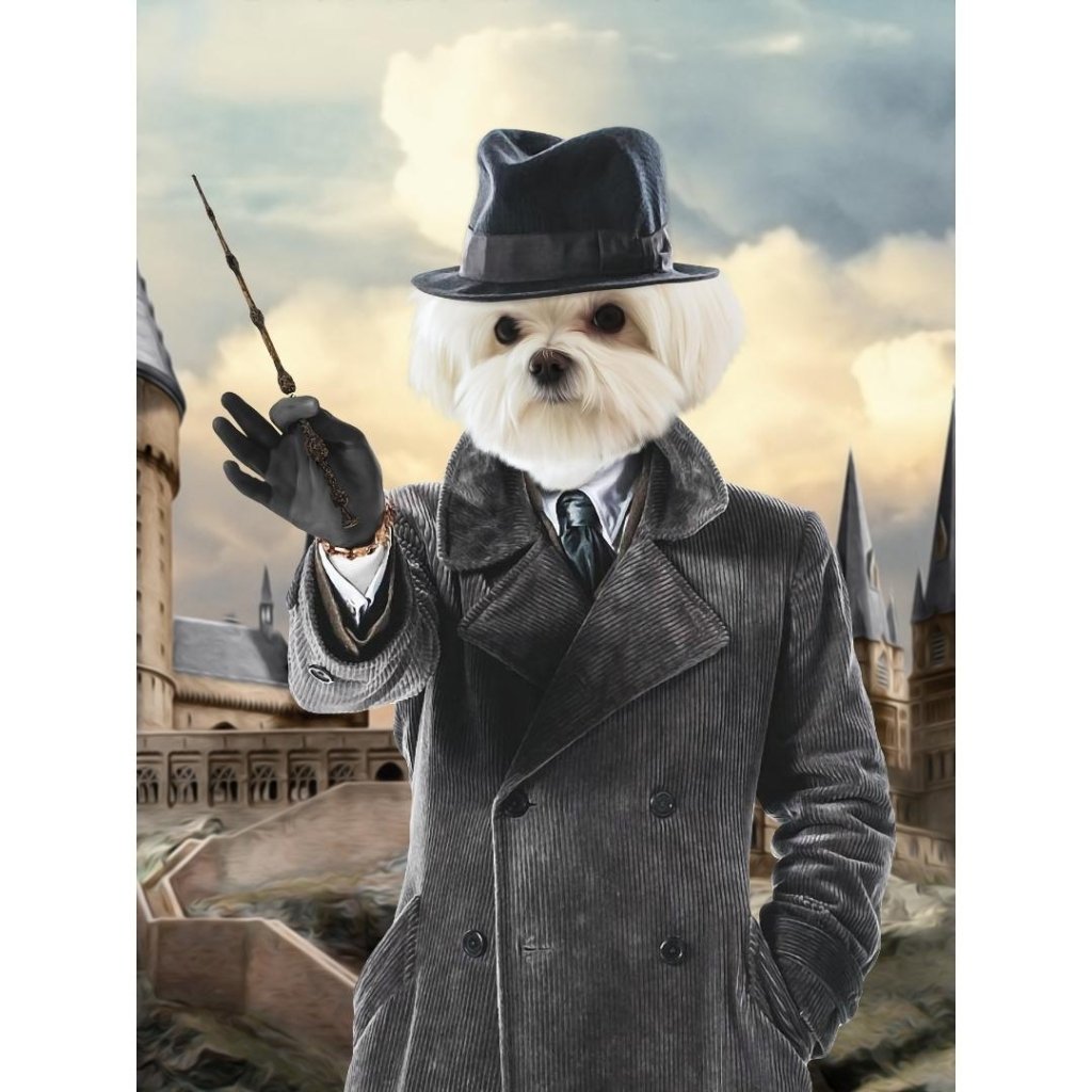 Young Wise Wizard Custom Digital Download Pet Portrait | Paw & Glory