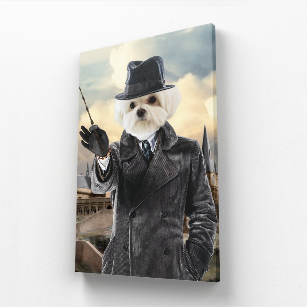 Young Wise Wizard Custom Pet Canvas | Custom Pet Portrait Canvas | Paw & Glory