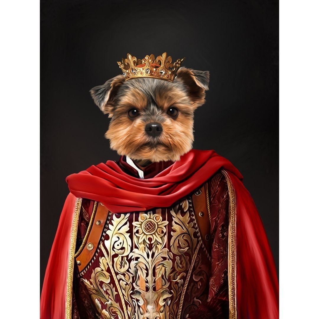 The Young King: Custom Digital Download Pet Portrait - Paw & Glory - Dog Portraits - Pet Portraits