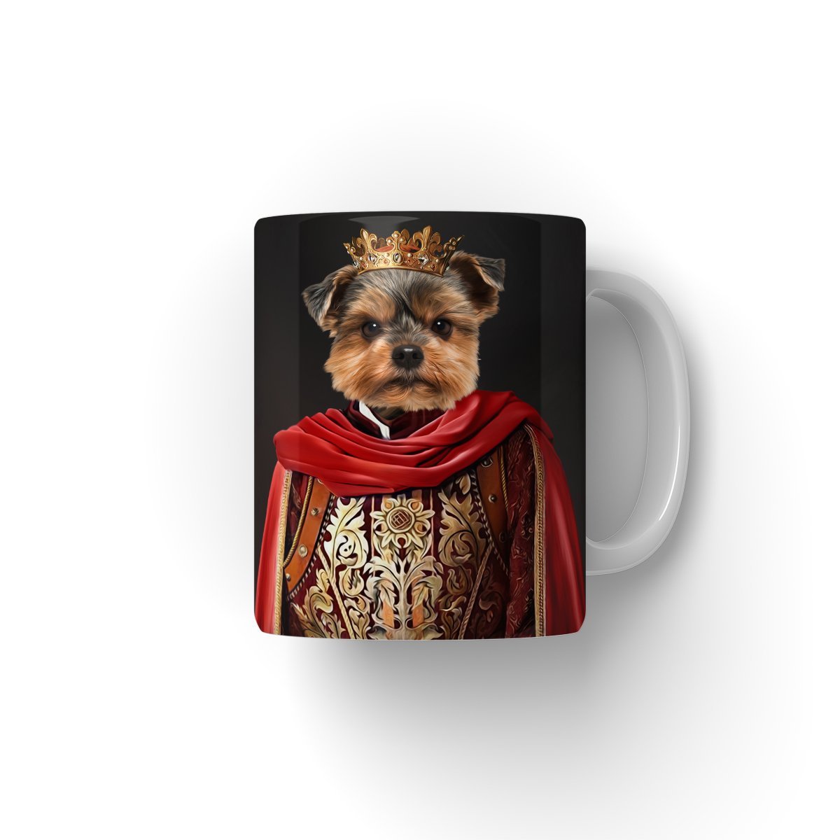The Young King: Custom Pet Coffee Mug - Paw & Glory - Dog Portraits - Pet Portraits