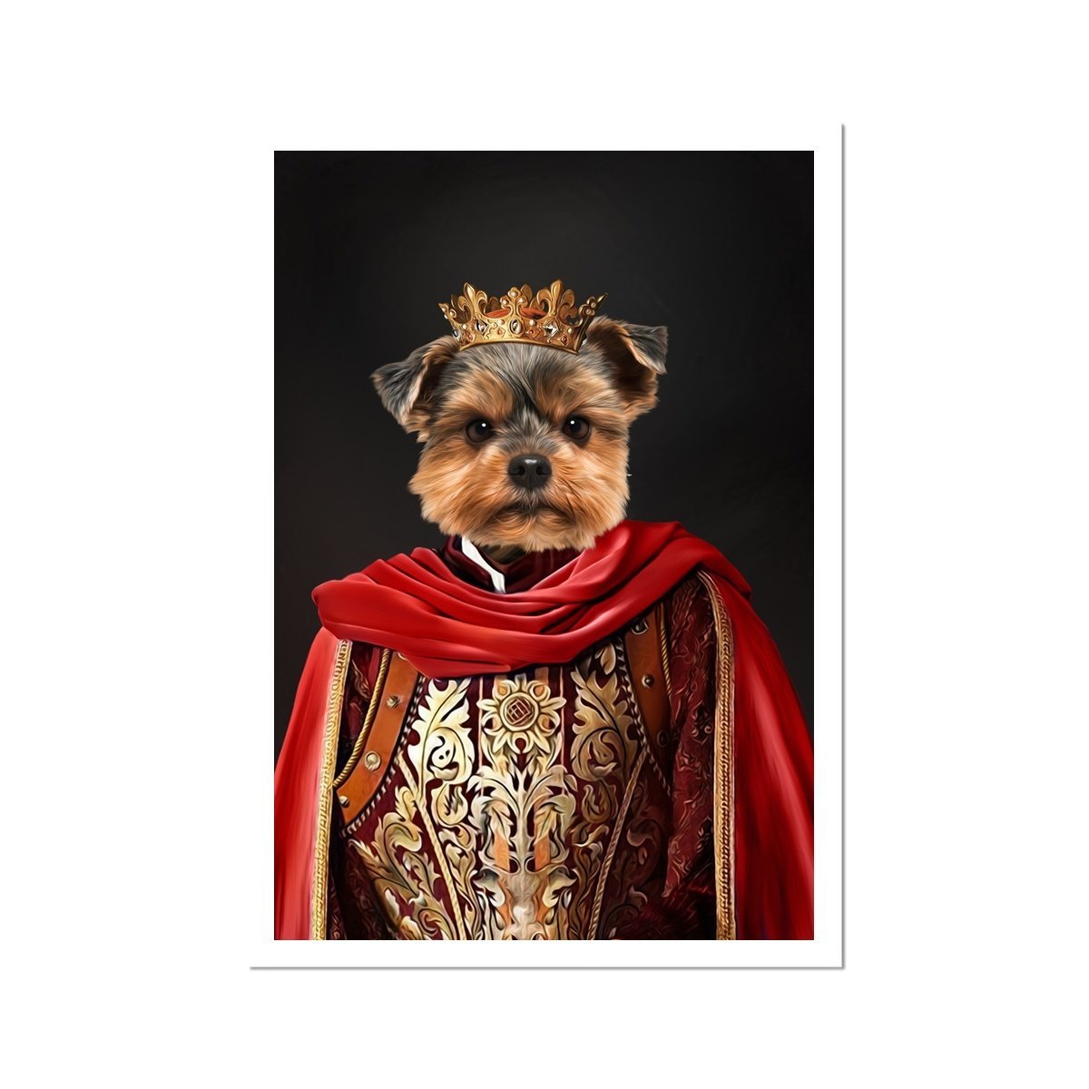 Pet Portraits | The Young King: Custom Pet Poster | Paw & Glory