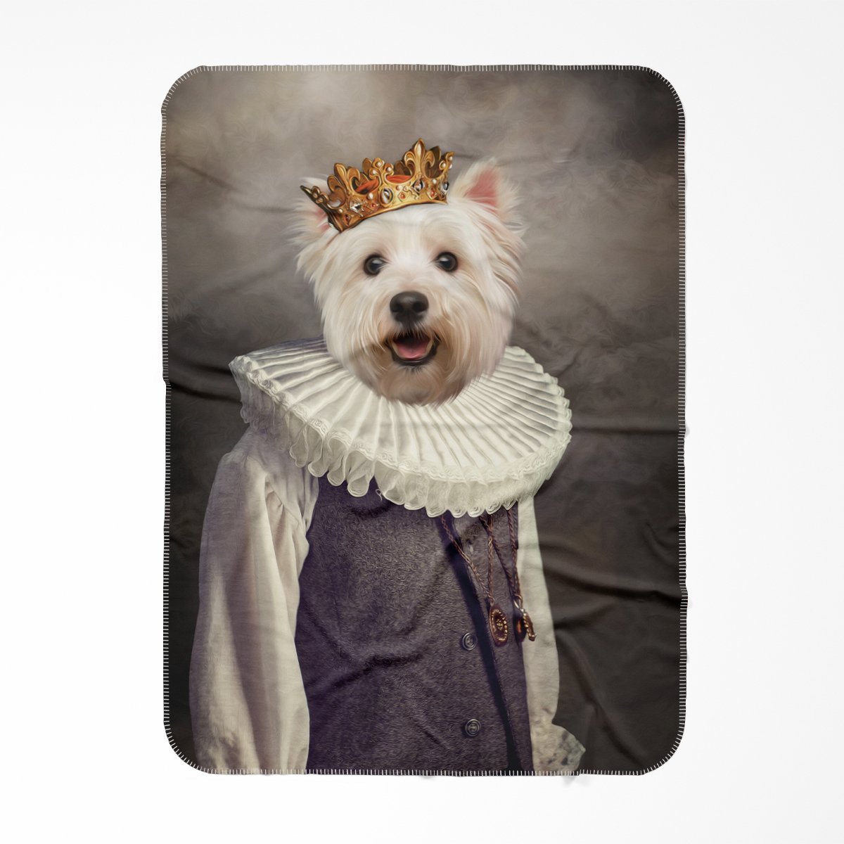 Pet Portraits | The Young Prince: Custom Pet Blanket | Paw & Glory