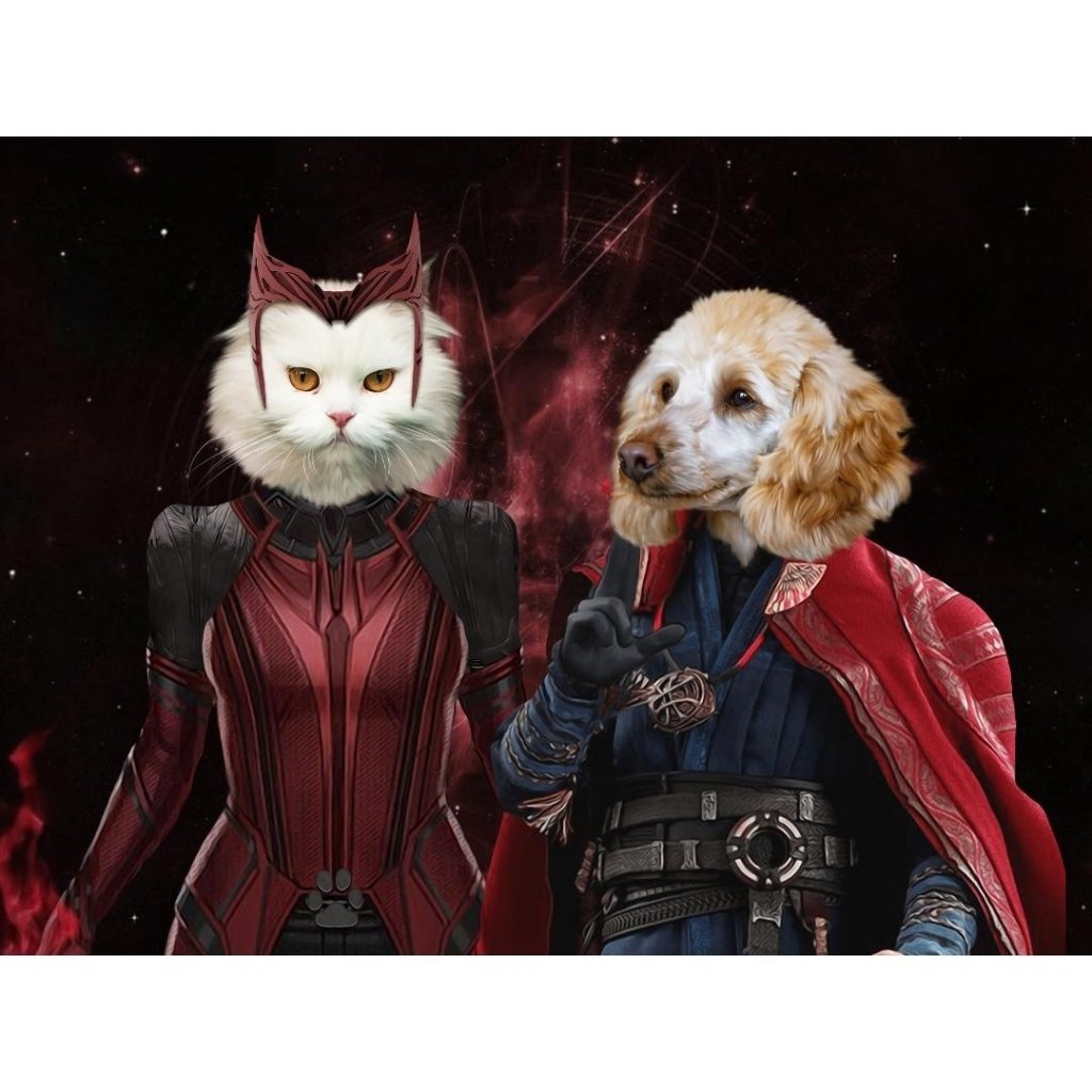 Thor & Wanda: Custom Digital Download Pet Portrait - Paw & Glory - Dog Portraits - Pet Portraits