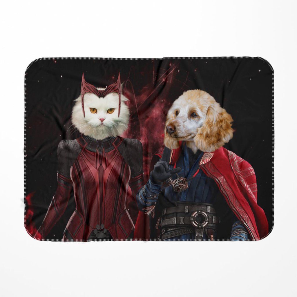 Thor & Wanda: Custom Pet Blanket - Paw & Glory - Dog Portraits - Pet Portraits