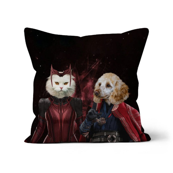 Thunder And Magic Duo Custom Pet Pillow | Funny Pet Portrait | Paw & Glory