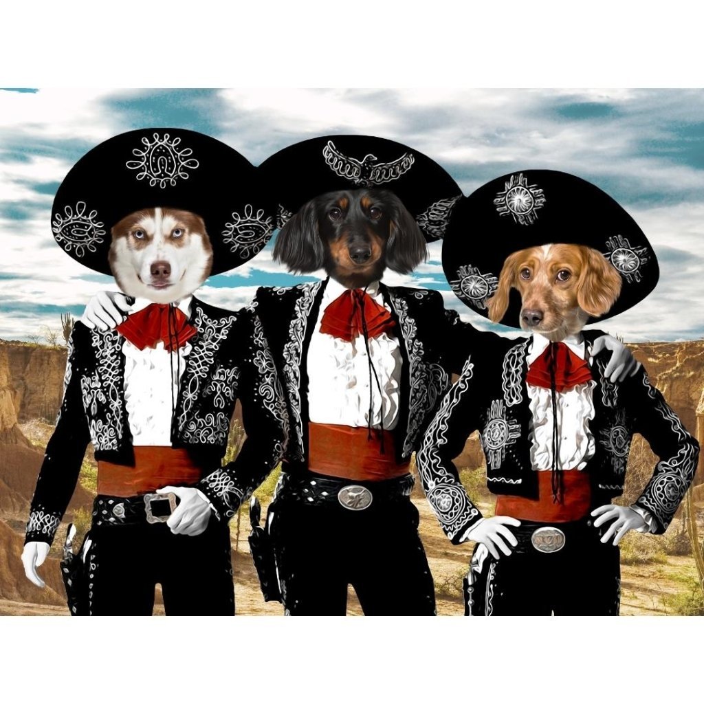 Three Close Friends Custom Digital Download Pet Portrait...