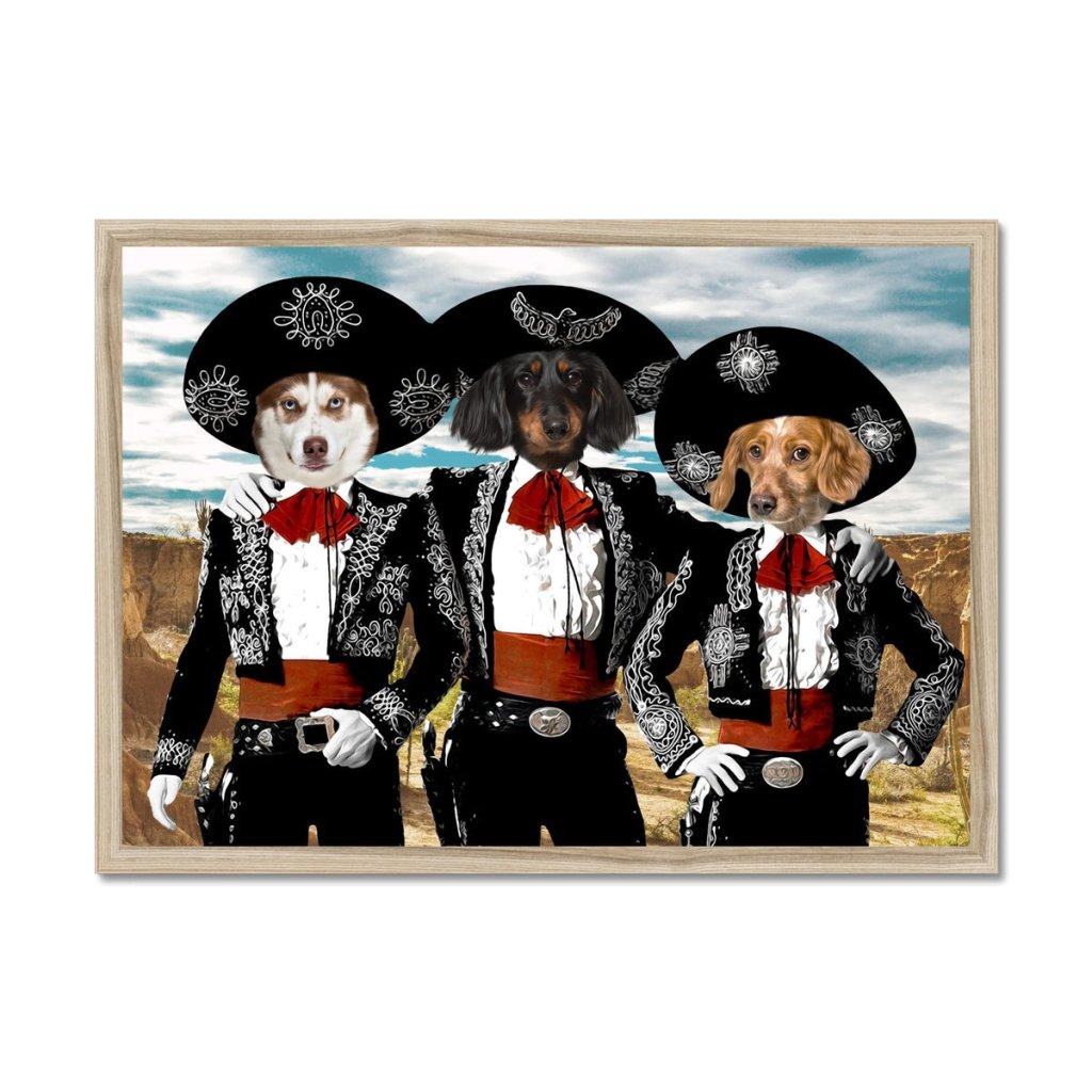 Pet Portraits | Three Amigos: Custom Pet Portrait | Paw & Glory