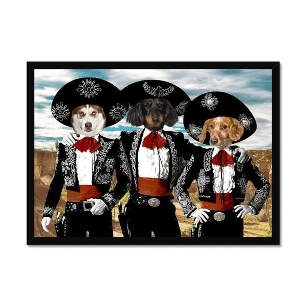 Three Close Friends Custom Pet Portrait | Custom Pet Portrait | Paw & Glory