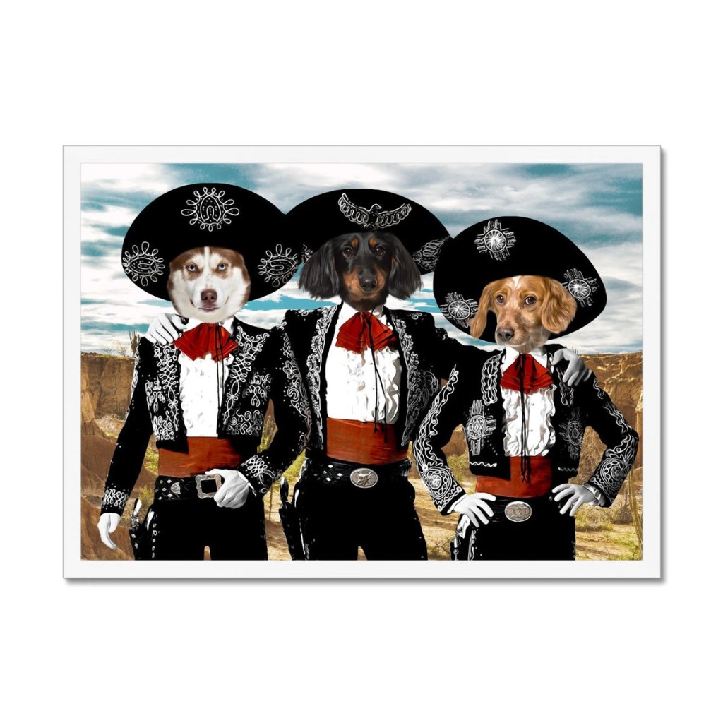 Pet Portraits | Three Amigos: Custom Pet Portrait | Paw & Glory