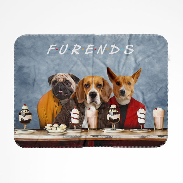 Three Close Friends Custom Pet Blanket | Pet Lover Gift | Paw & Glory