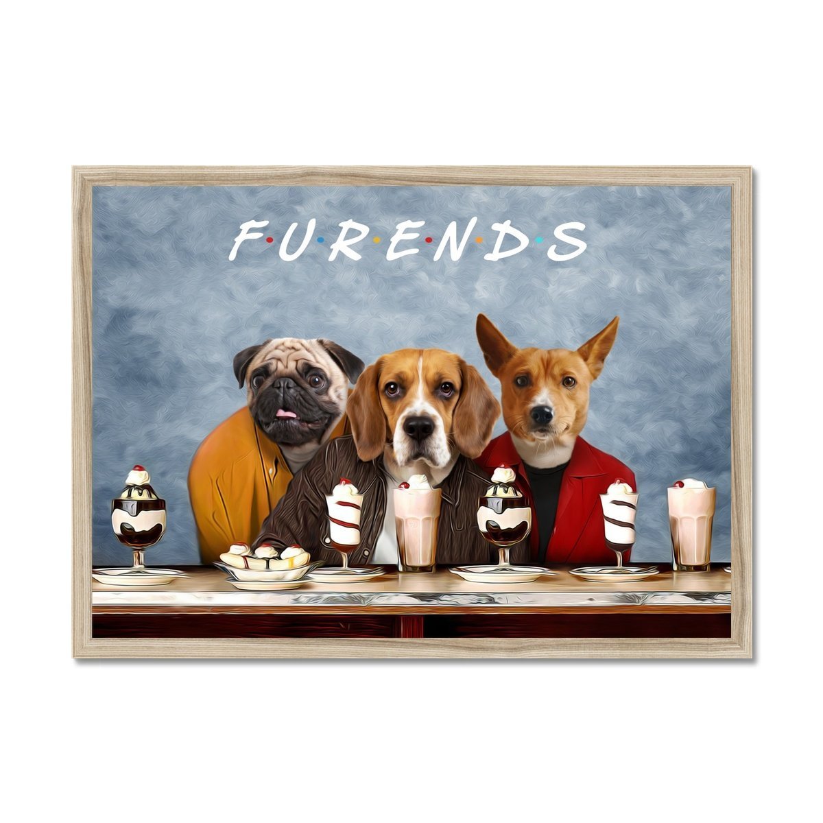 Pet Portraits | Three Furends: Custom Pet Portrait | Paw & Glory