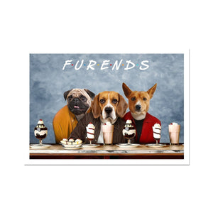 Three Furends: Custom Pet Poster - Paw & Glory - Dog Portraits - Pet Portraits