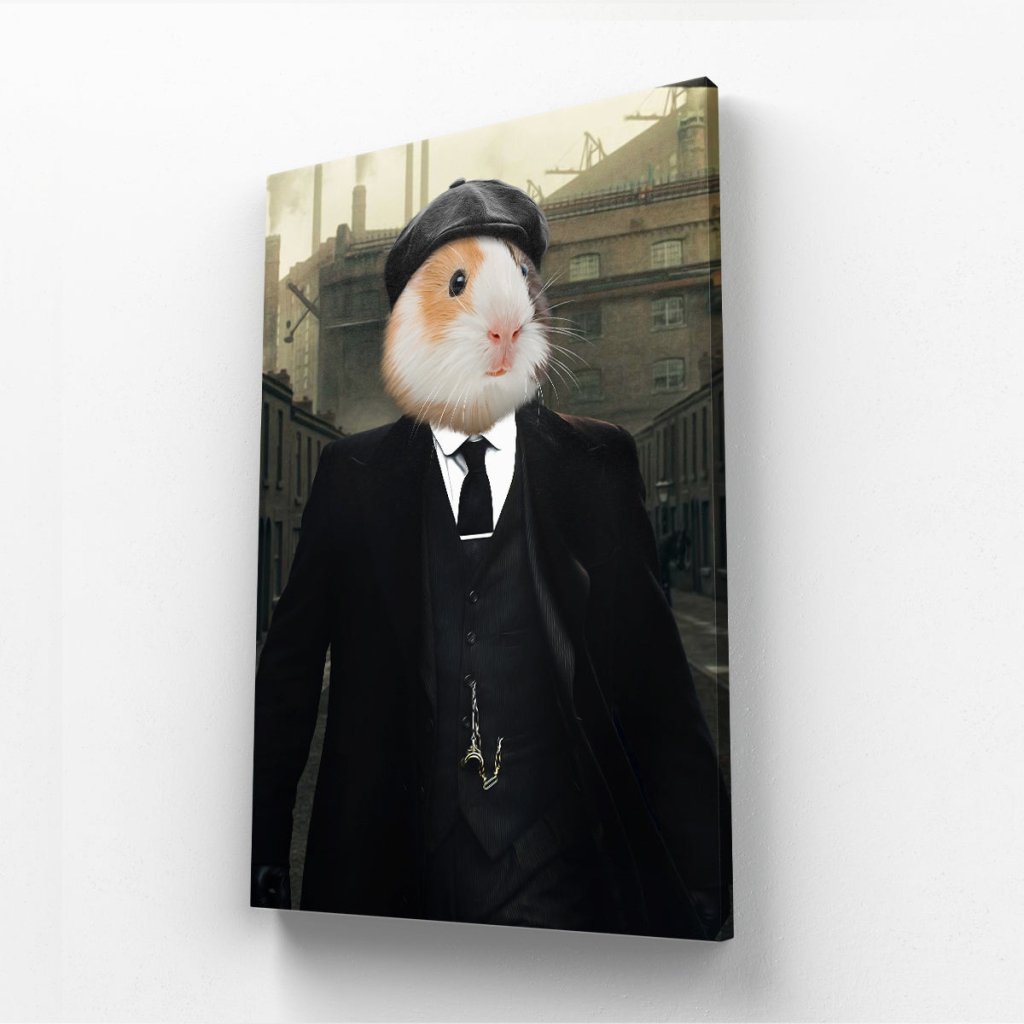Pet Portraits | Tommy (Peaky Blinders Inspired): Animal Art Canvas | Paw & Glory