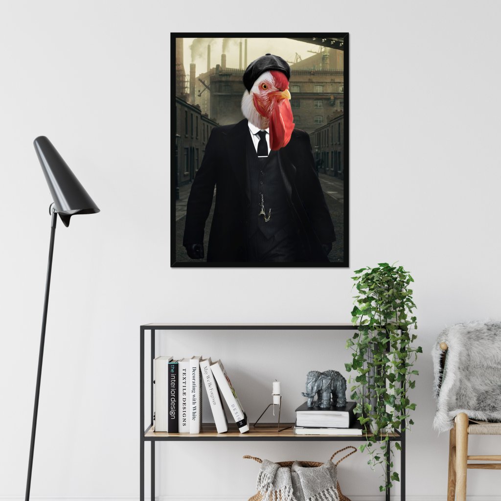 Pet Portraits | Tommy (Peaky Blinders Inspired): Animal Art Framed Portrait | Paw & Glory