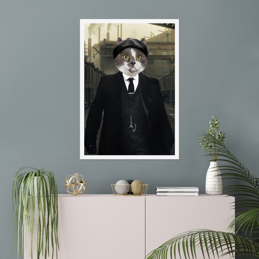 Pet Portraits | Tommy (Peaky Blinders Inspired): Animal Art Poster | Paw & Glory
