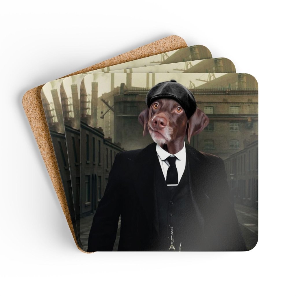 Pet Portraits | Tommy (Peaky Blinders Inspired): Pet Portrait Coaster | Paw & Glory