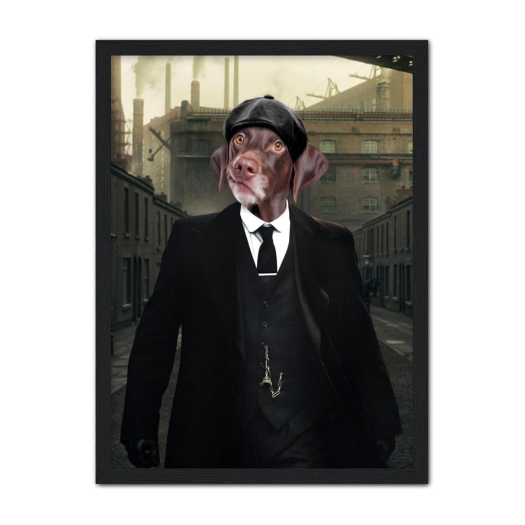 Pet Portraits | Tommy (Peaky Blinders Inspired): Custom Pet Portrait | Paw & Glory