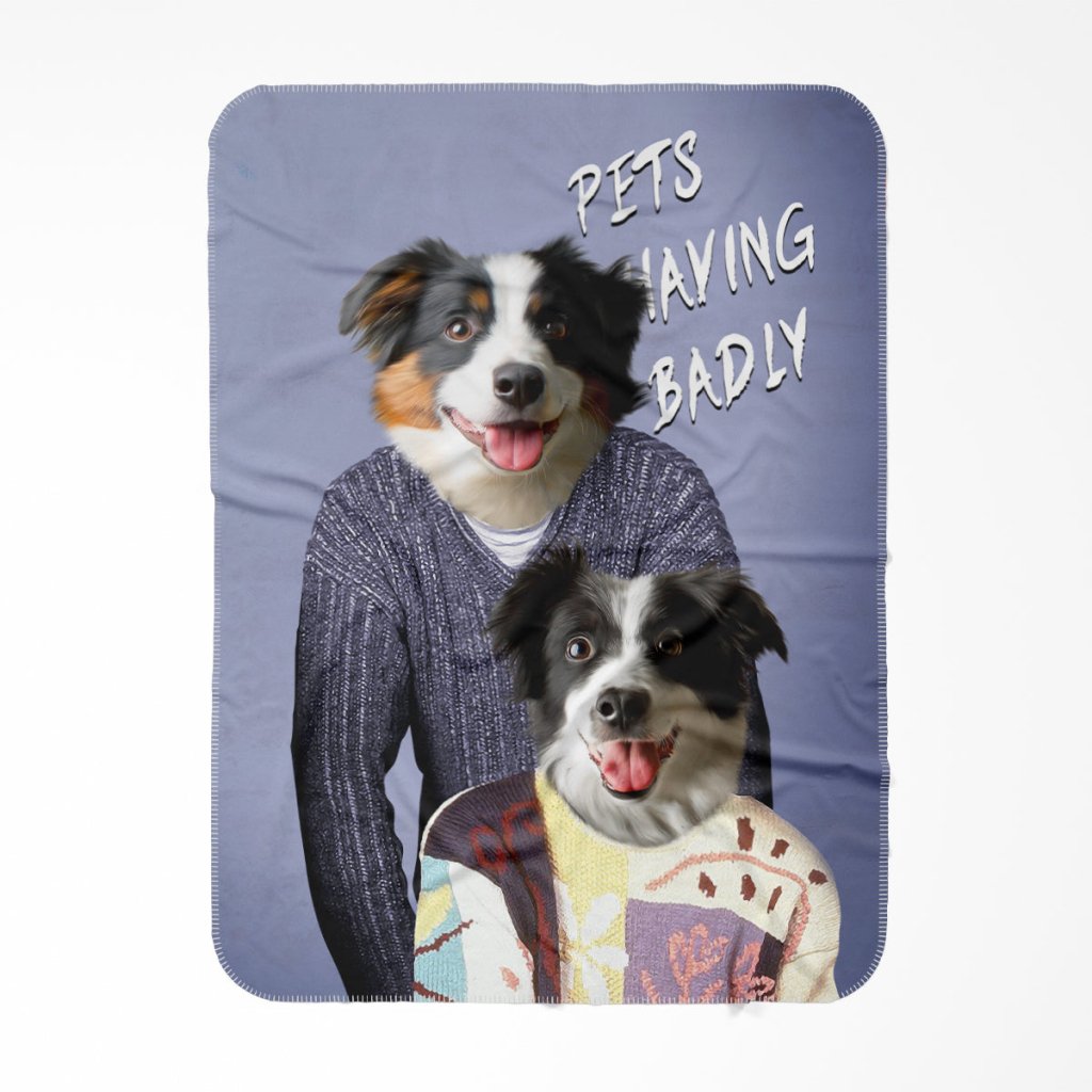 Flatshare Couple Custom Pet Blanket | Personalized Pet Gift | Paw & Glory